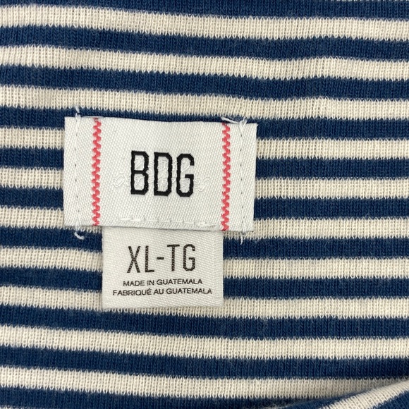 BDG Nautical Striped Long Sleeve Top Boatneck Tee FishermanCore S261 - Picture 6 of 11